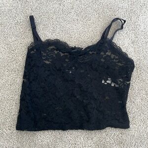 Black lace cami